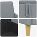 Bank met opslag Lichtgrijs 72 x 78 x 87 cm Polyester