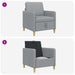 Bank met opslag Lichtgrijs 72 x 78 x 87 cm Polyester