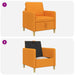 Bank met opslag Donkergeel 72 x 78 x 87 cm Polyester
