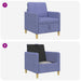 Bank met opslag Jeans Blauw 72 x 78 x 87 cm Polyester