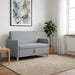 Bank met opslag Lichtgrijs 122 x 78 x 87 cm Polyester