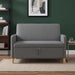 Bank met opslag Donkergrijs 122 x 78 x 87 cm Polyester