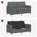 Bank met opslag Donkergrijs 152 x 78 x 87 cm Polyester