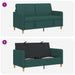 Bank met opslag Donkergroen 152 x 78 x 87 cm Polyester