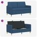 Bank met opslag Blauw 152 x 78 x 87 cm Polyester