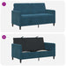 Bank met opslag Blauw 152 x 78 x 87 cm Polyester