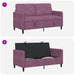 Bank met opslag Paars 152 x 78 x 87 cm Polyester