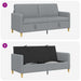 Bank met opslag Lichtgrijs 172 x 78 x 87 cm Polyester