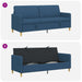 Bank met opslag Blauw 192 x 78 x 87 cm Polyester