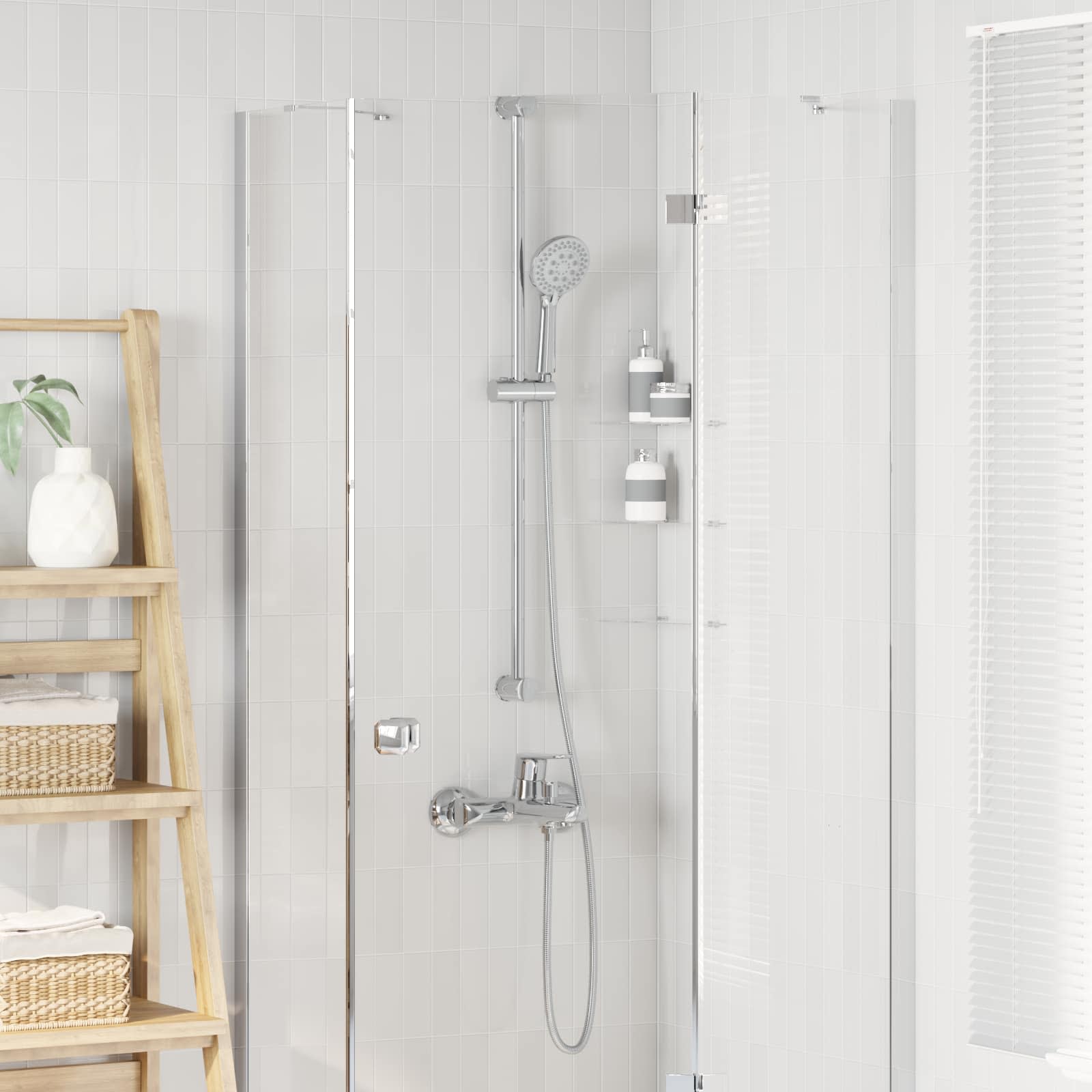 Doucheset Chroom 150 cm Roestvrij staal