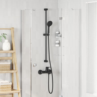 Doucheset Zwart 150 cm Roestvrij staal