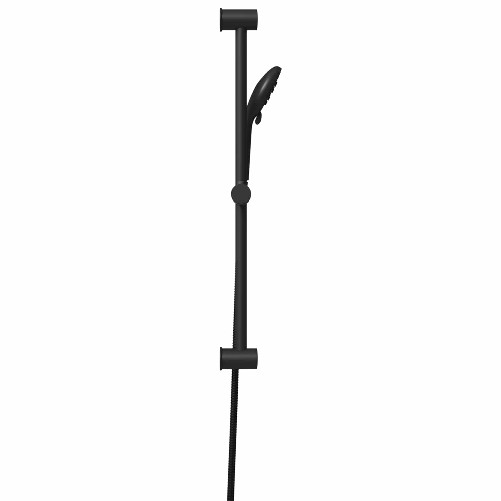 Douchesysteem set Zwart 70 cm Roestvrij staal
