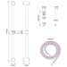 Douchesysteem set Chroom 70 cm Roestvrij staal