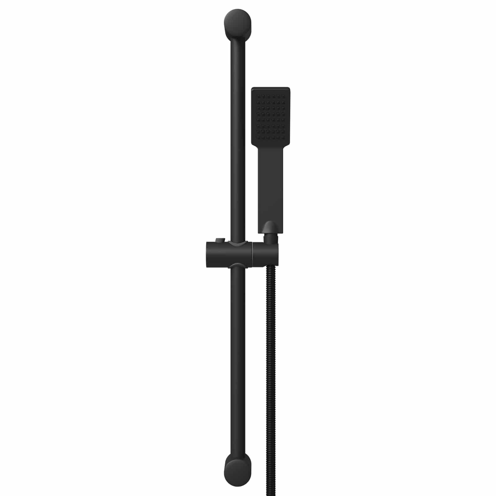 Douchesysteem set Zwart 70 cm Roestvrij staal