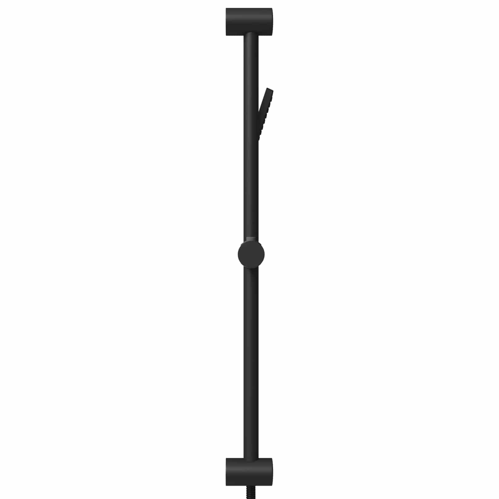 Douchesysteem set Zwart 70 cm Roestvrij staal