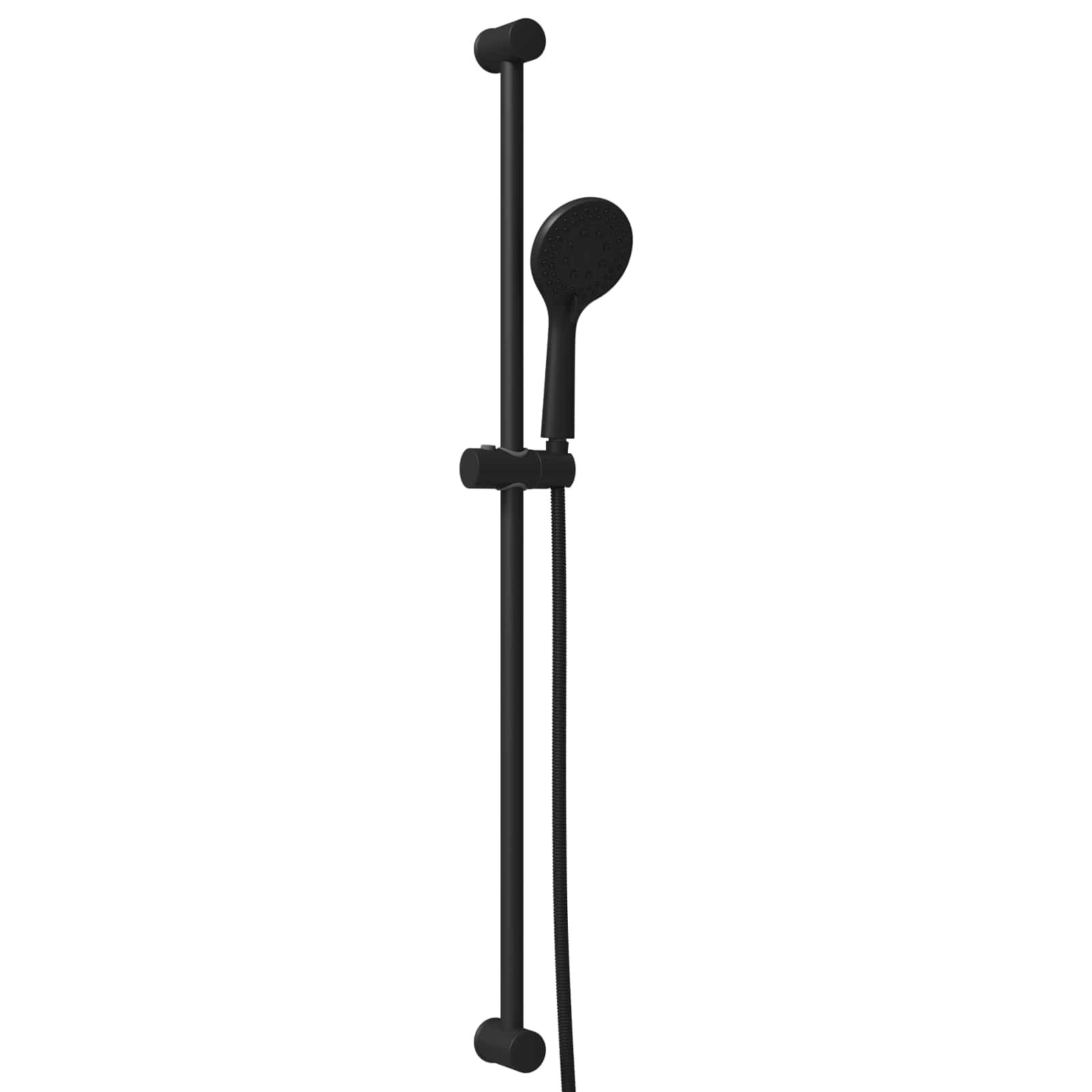 Douchesysteem set Zwart 100 cm Roestvrij staal