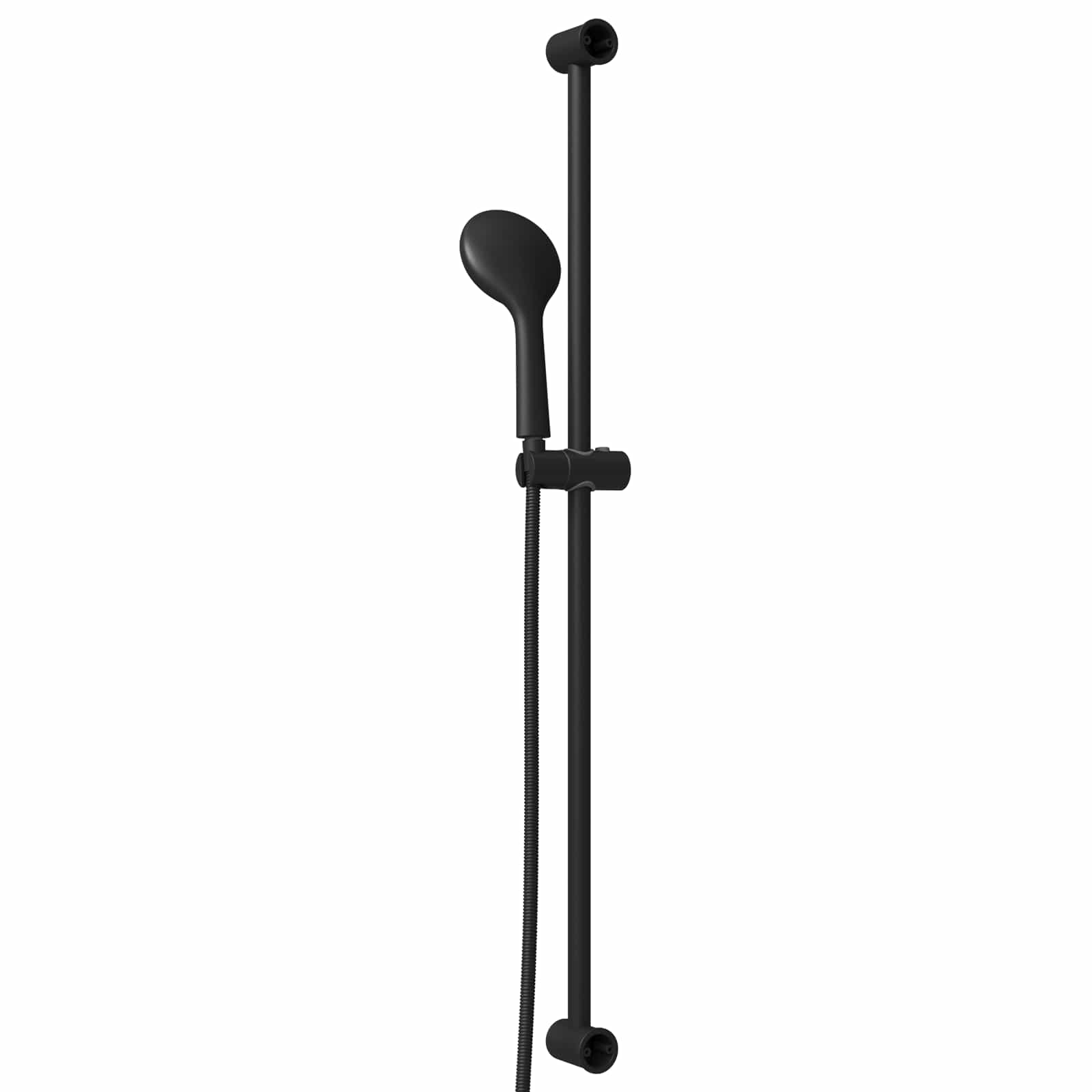 Douchesysteem set Zwart 100 cm Roestvrij staal