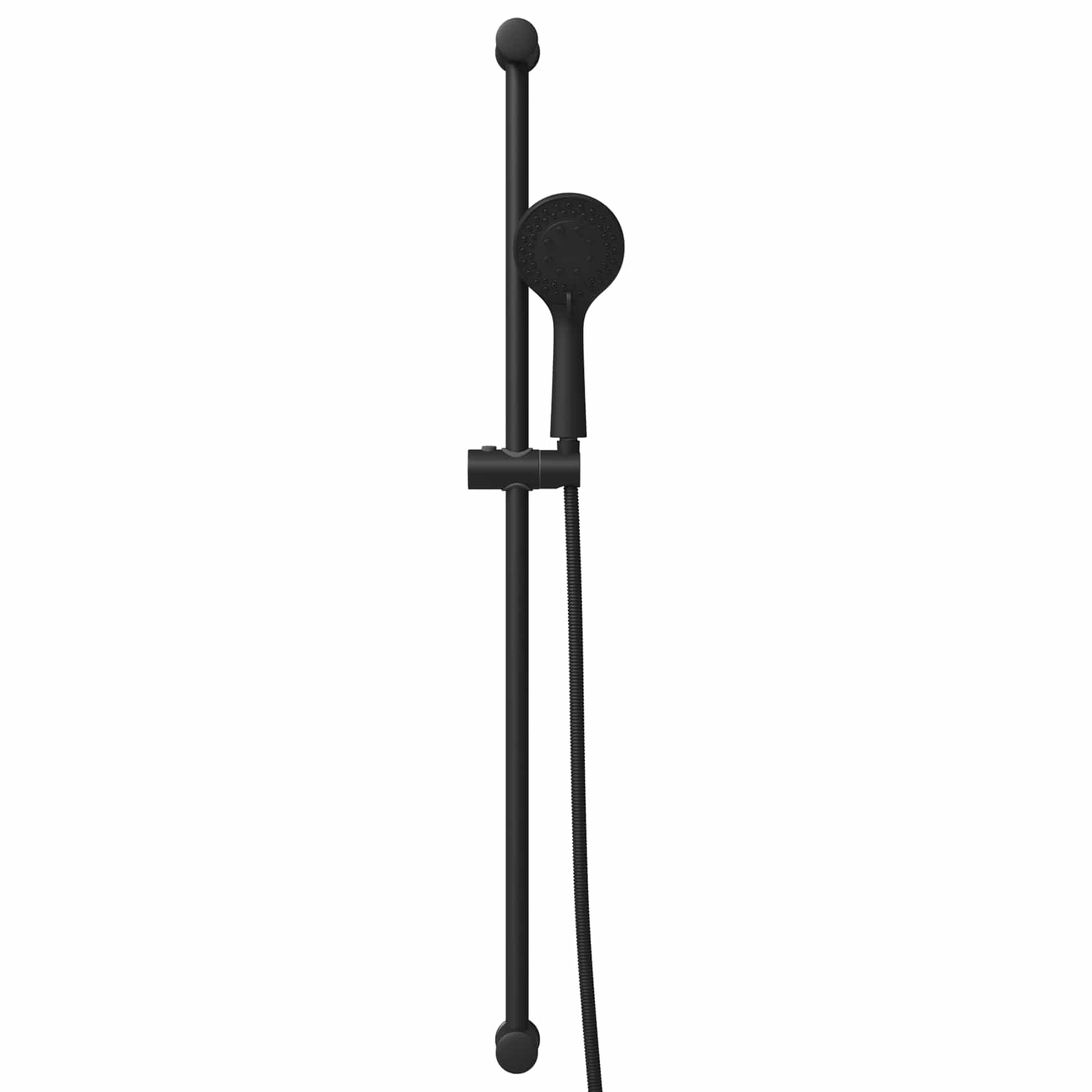 Douchesysteem set Zwart 100 cm Roestvrij staal