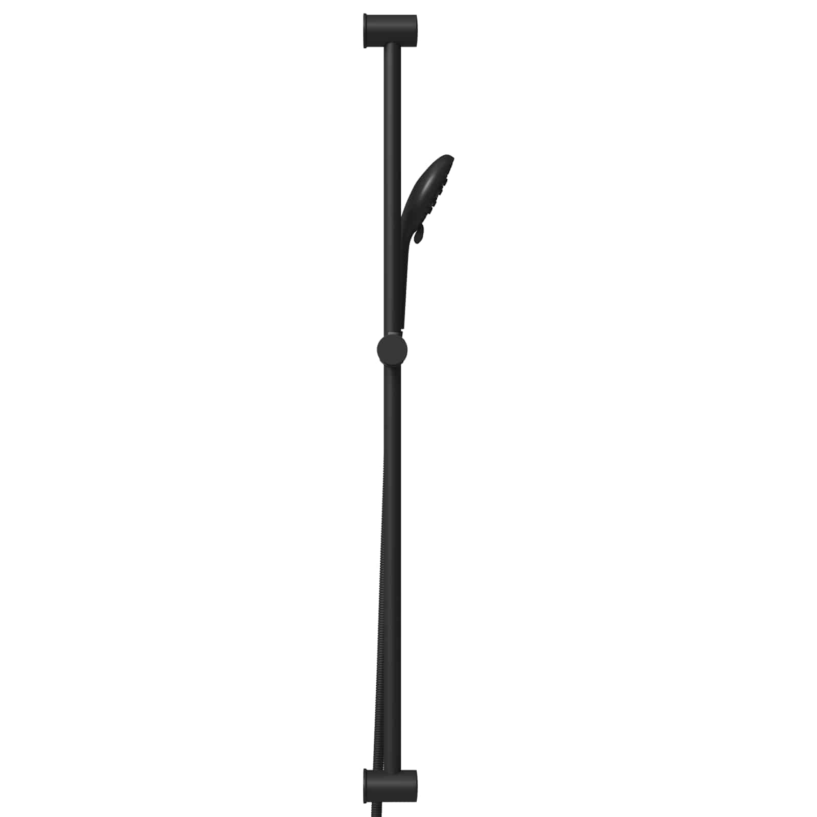 Douchesysteem set Zwart 100 cm Roestvrij staal