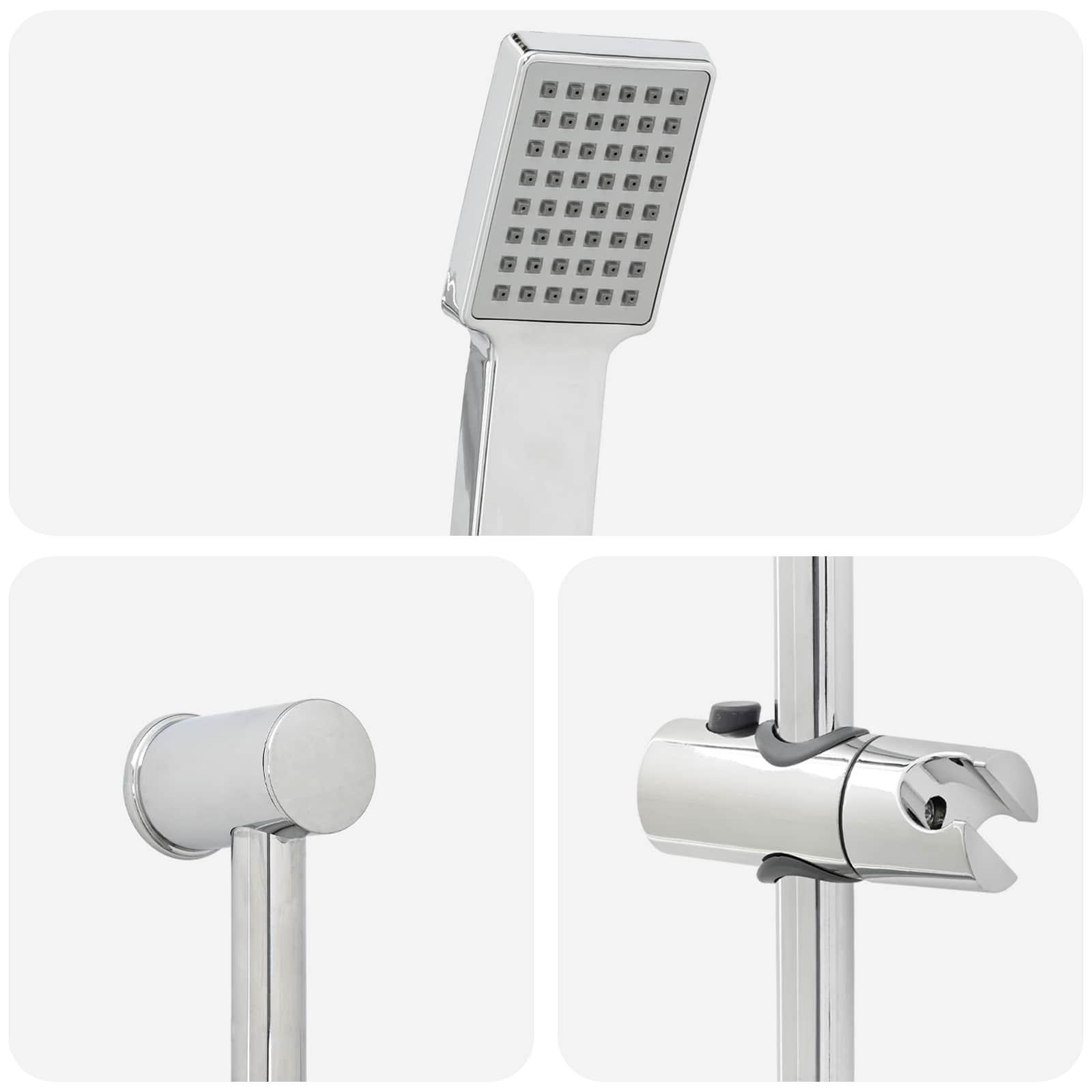 Douchesysteem set Chroom 100 cm Roestvrij staal