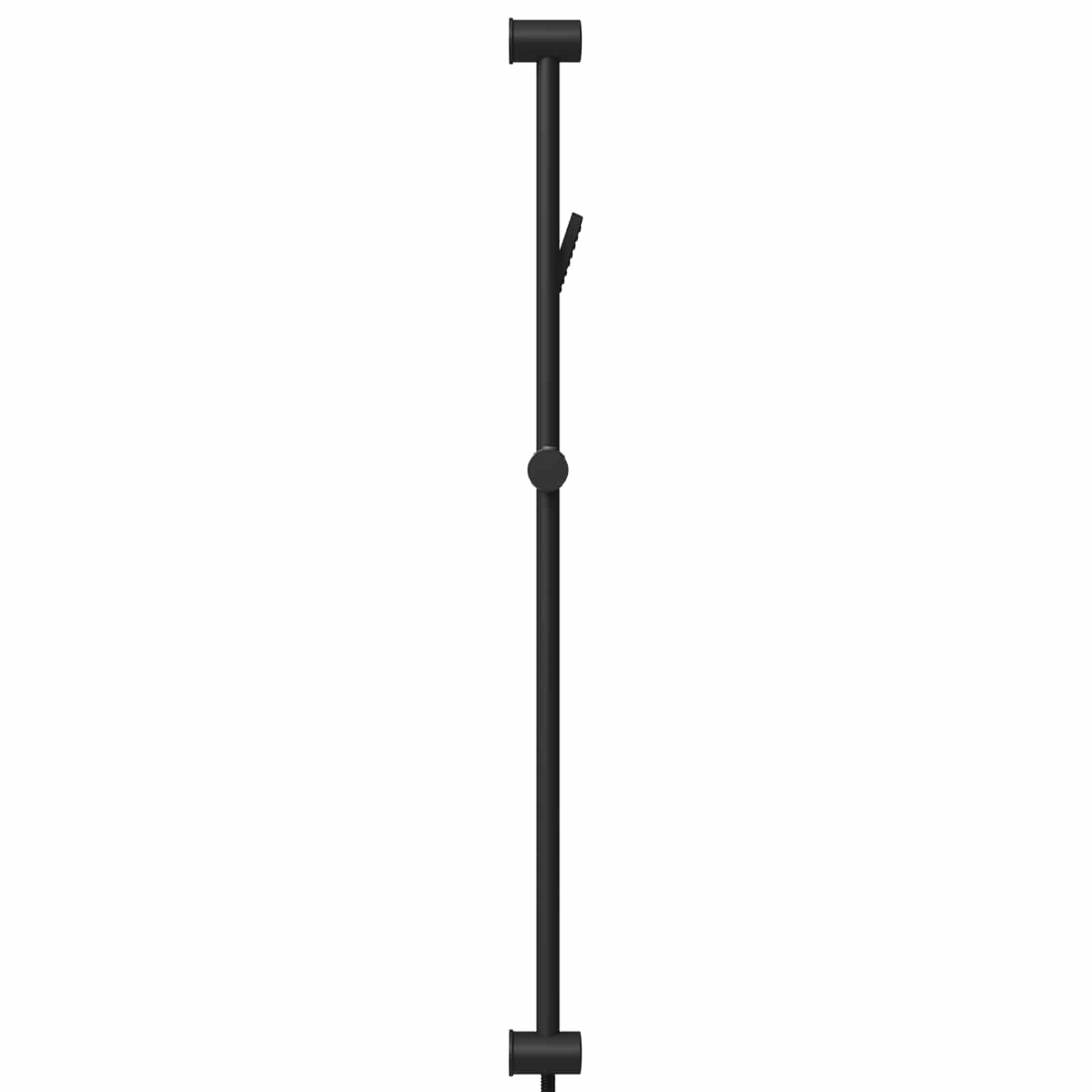 Douchesysteem set Zwart 100 cm Roestvrij staal