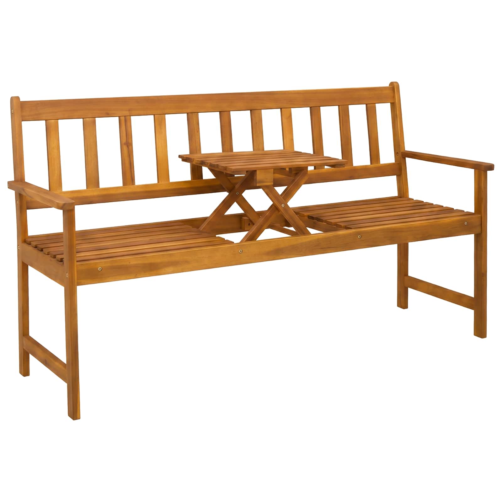 Tuinbank 158 x 55 x 89 cm Massief Acaciahout Naturel