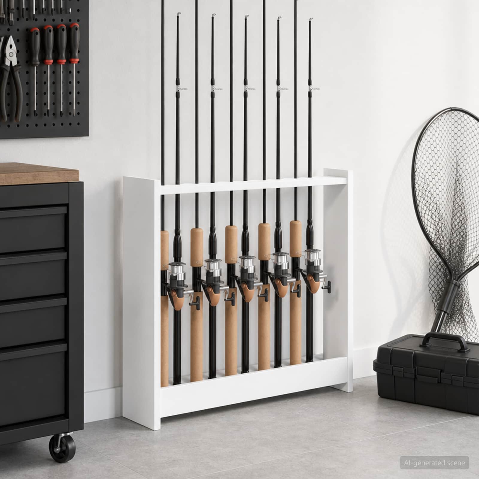 Biljartkeu standaard Bewerkt hout 60 x 20 x 57 cm Wit