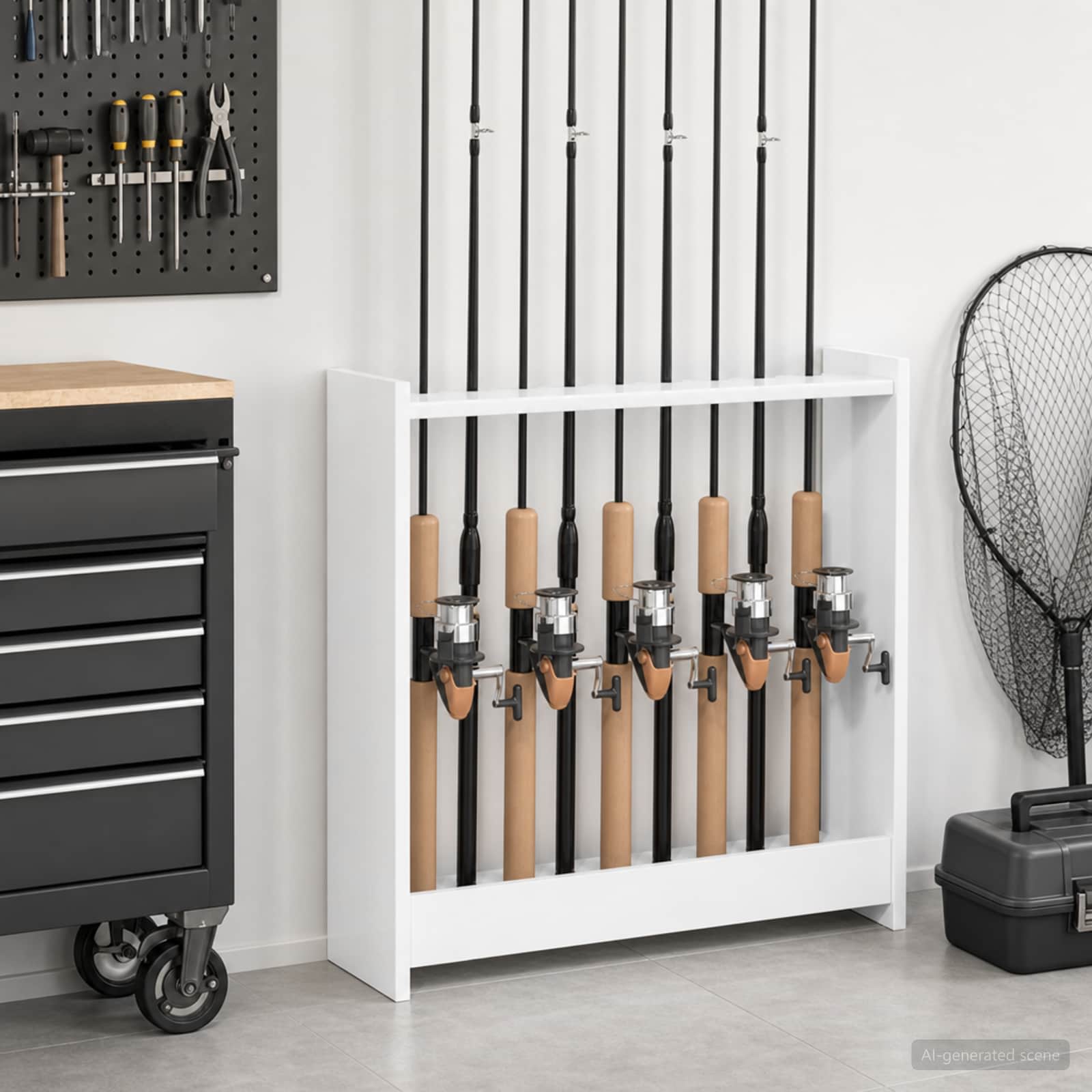 Biljartkeu standaard Bewerkt hout 60 x 20 x 57 cm Glanzend Wit