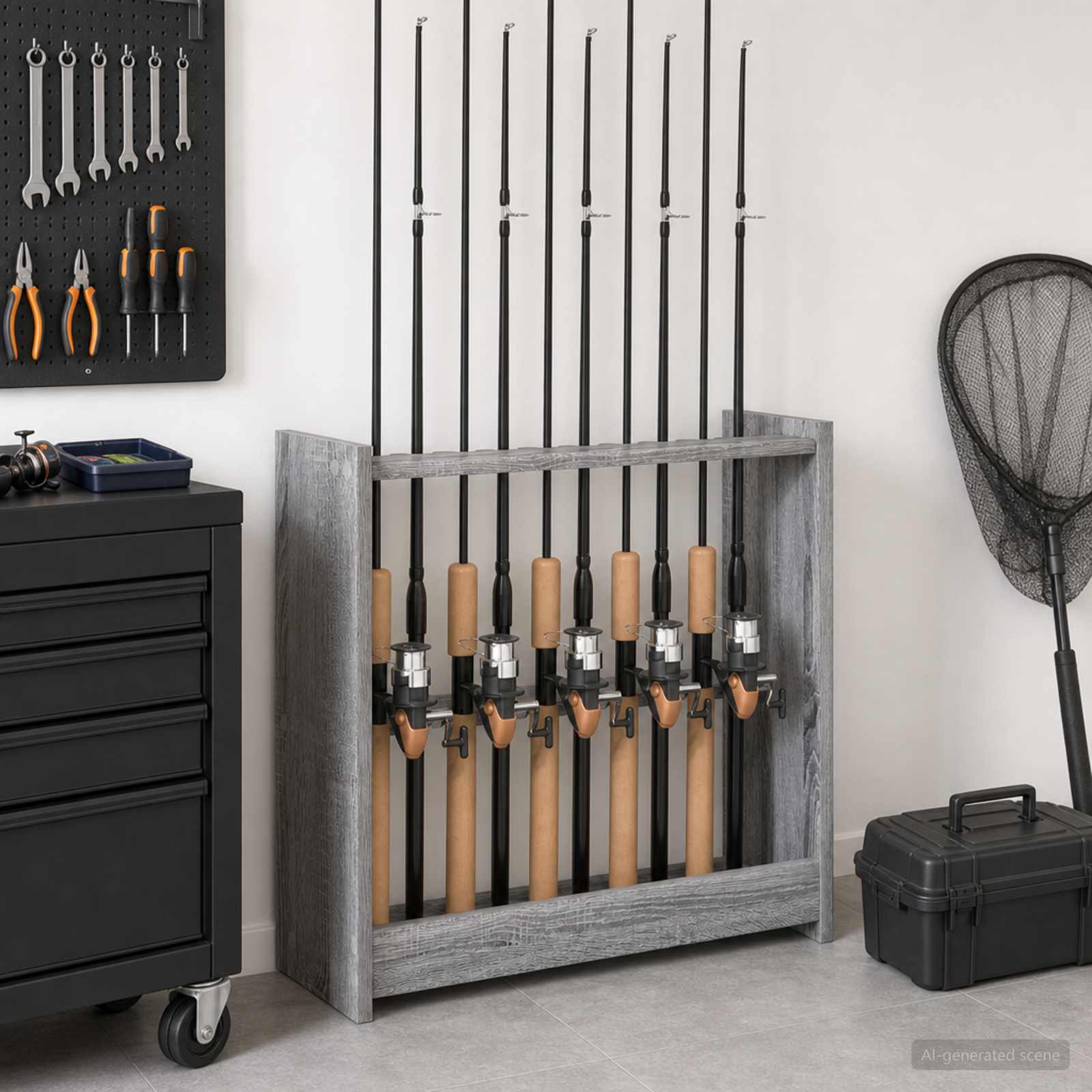 Biljartkeu standaard Bewerkt hout 60 x 20 x 57 cm Grijs Sonoma