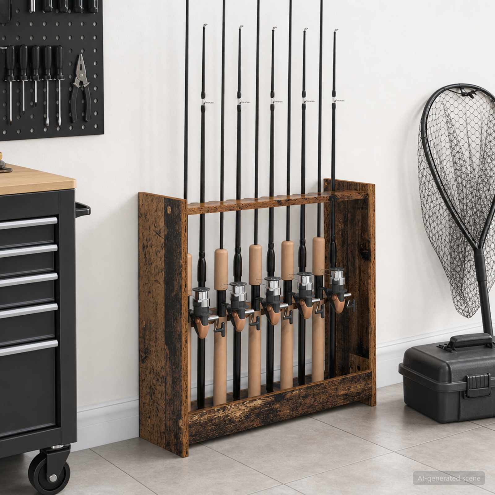 Biljartkeu standaard Bewerkt hout 60 x 20 x 57 cm Oud hout