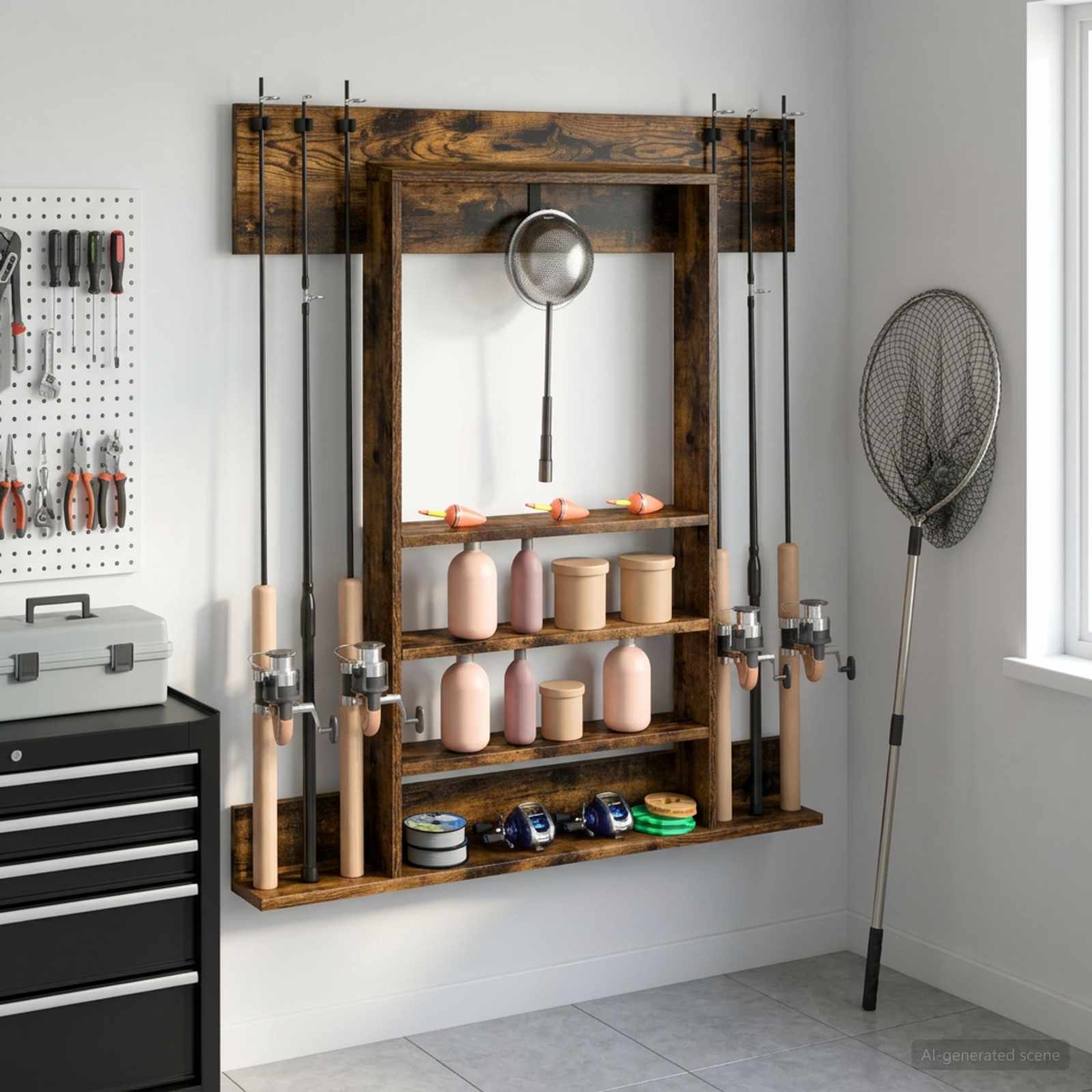 Biljartkeu standaard Bewerkt hout 93 x 12 x 103 cm