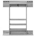 Biljartkeu standaard Bewerkt hout 93 x 12 x 103 cm Grijs Sonoma
