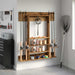 Biljartkeu standaard Bewerkt hout 93 x 12 x 103 cm Oud hout