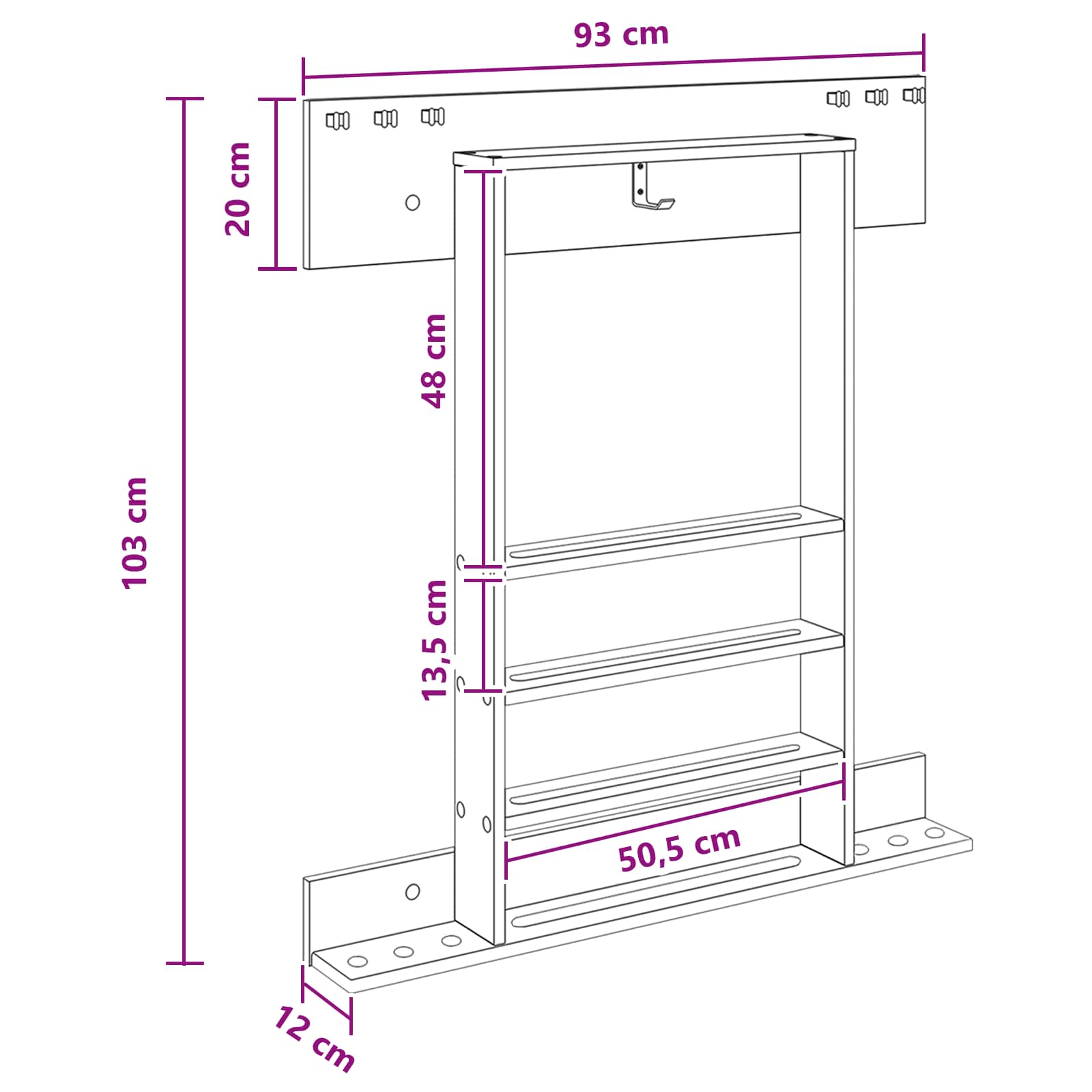 Biljartkeu standaard Bewerkt hout 93 x 12 x 103 cm