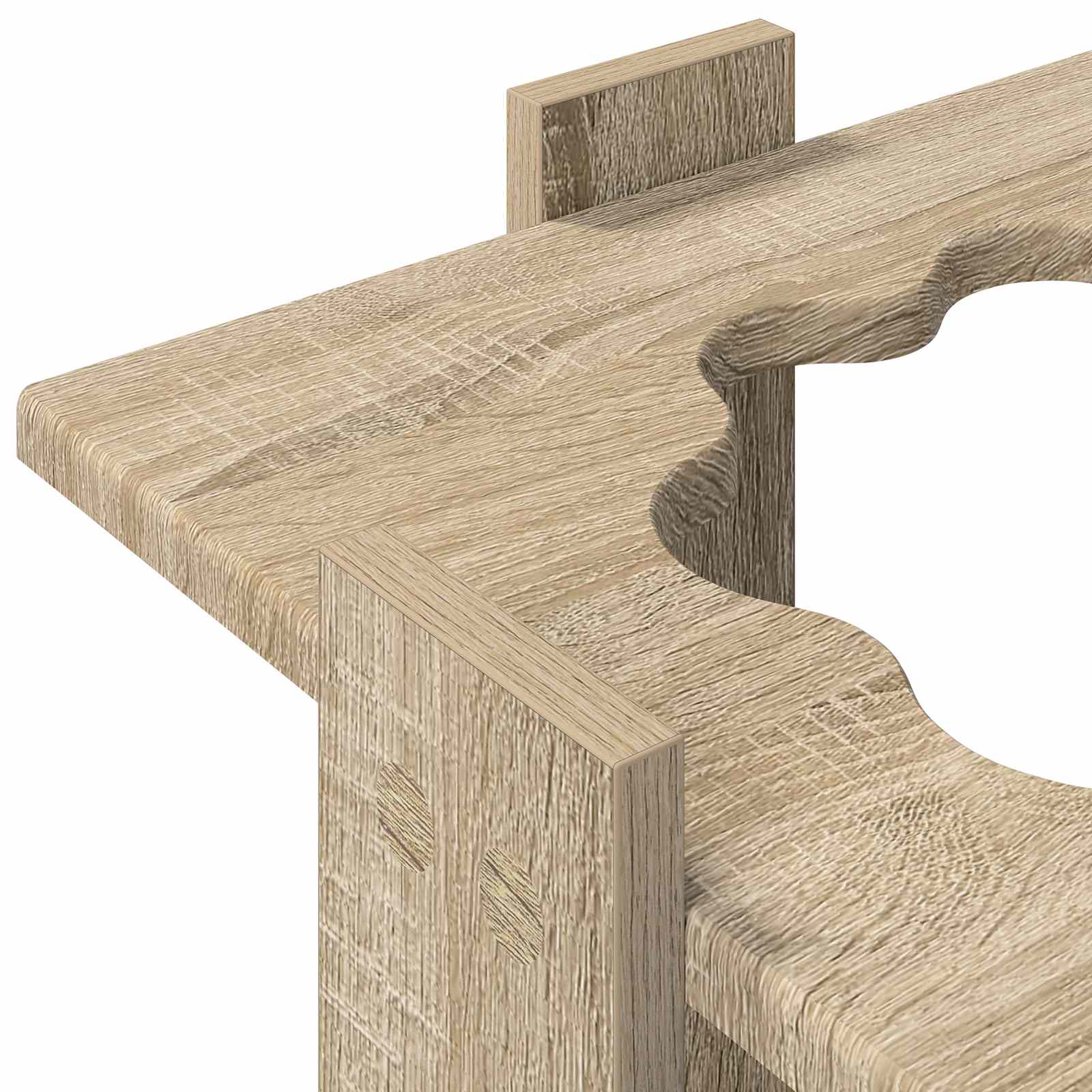 Biljartkeu standaard Bewerkt hout 42 x 43 x 60 cm Sonoma Eiken