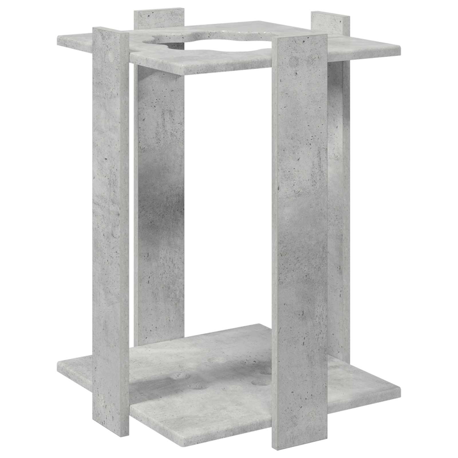 Biljartkeu standaard Bewerkt hout 42 x 43 x 60 cm Betongrijs