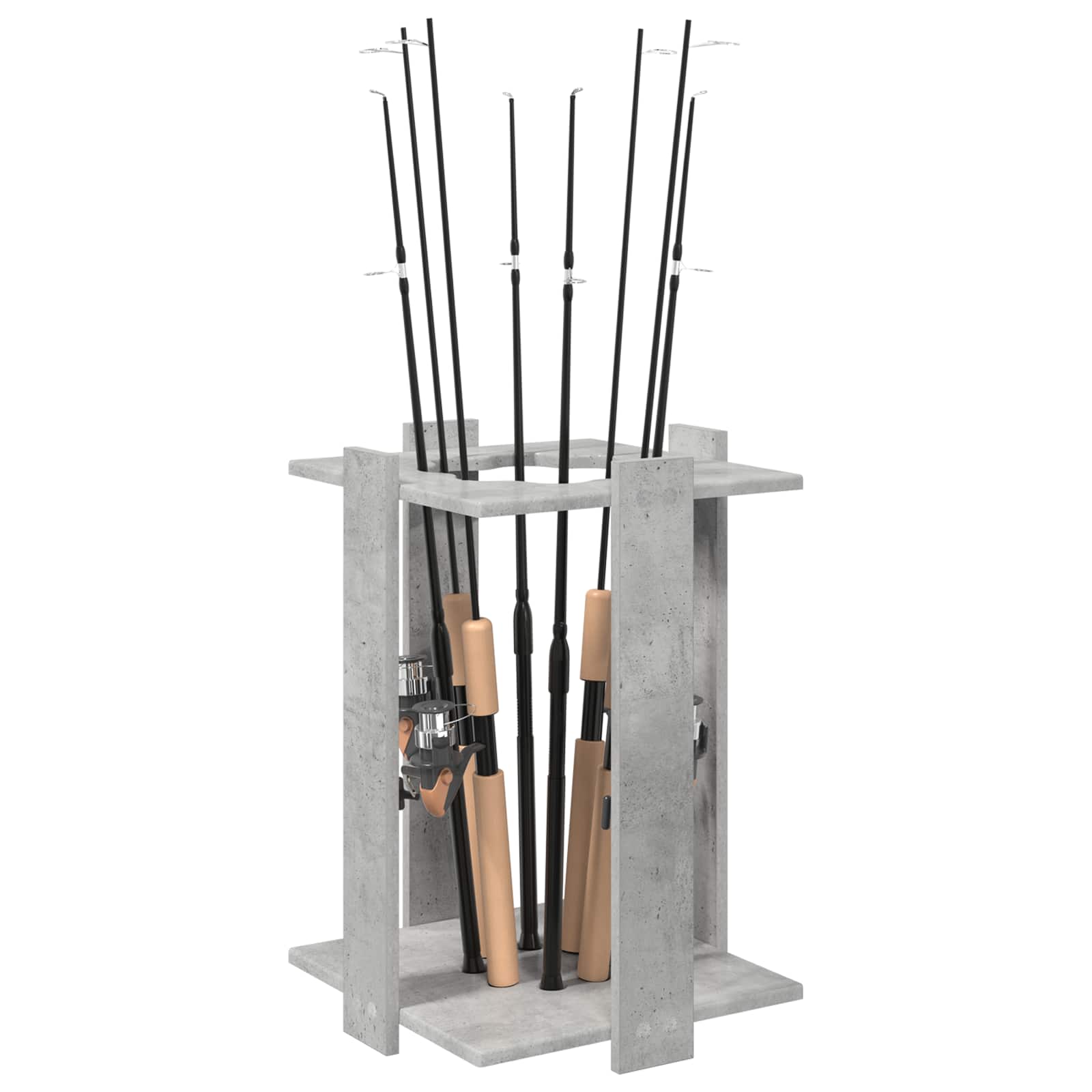 Biljartkeu standaard Bewerkt hout 42 x 43 x 60 cm Betongrijs