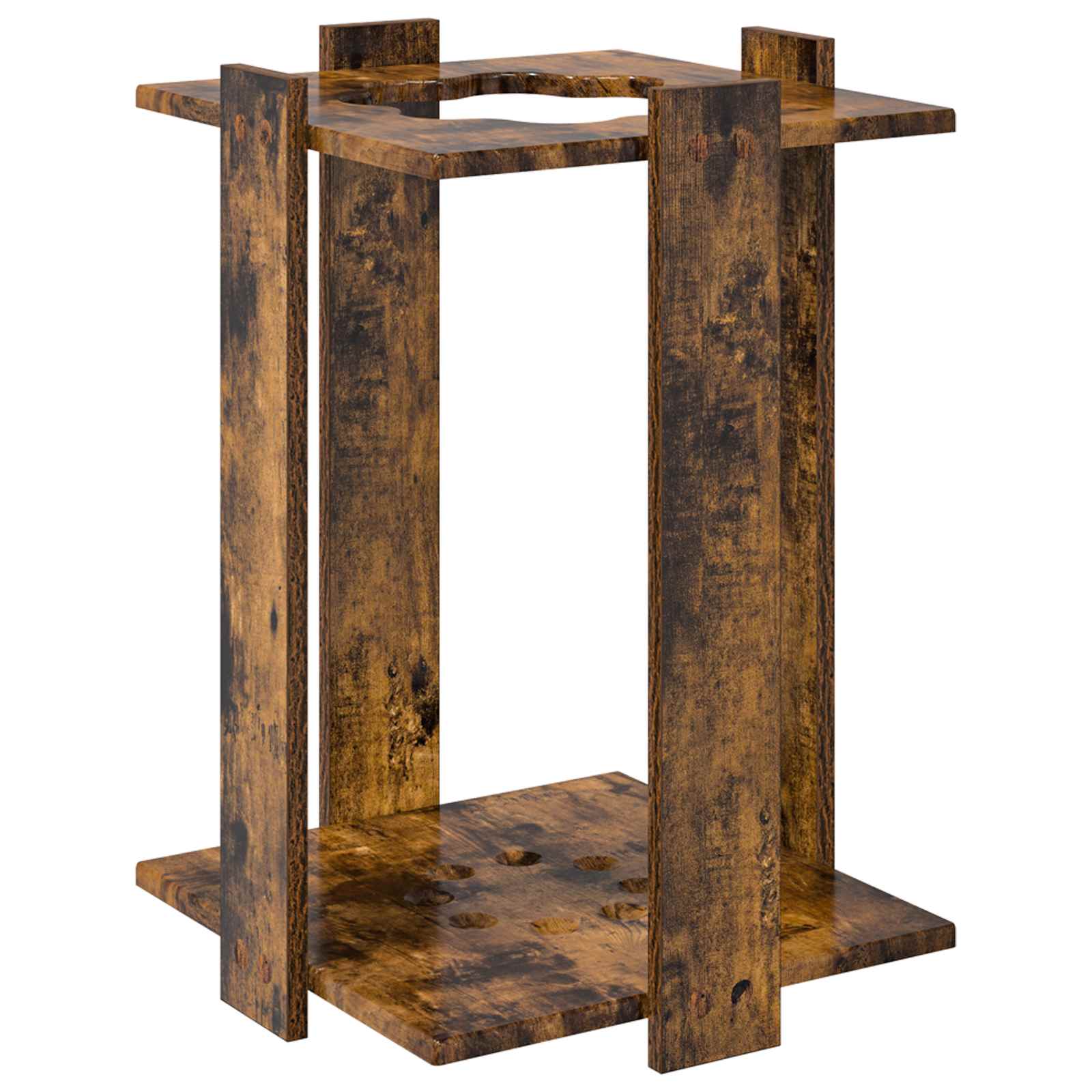Biljartkeu standaard Bewerkt hout 42 x 43 x 60 cm Gerookt eiken