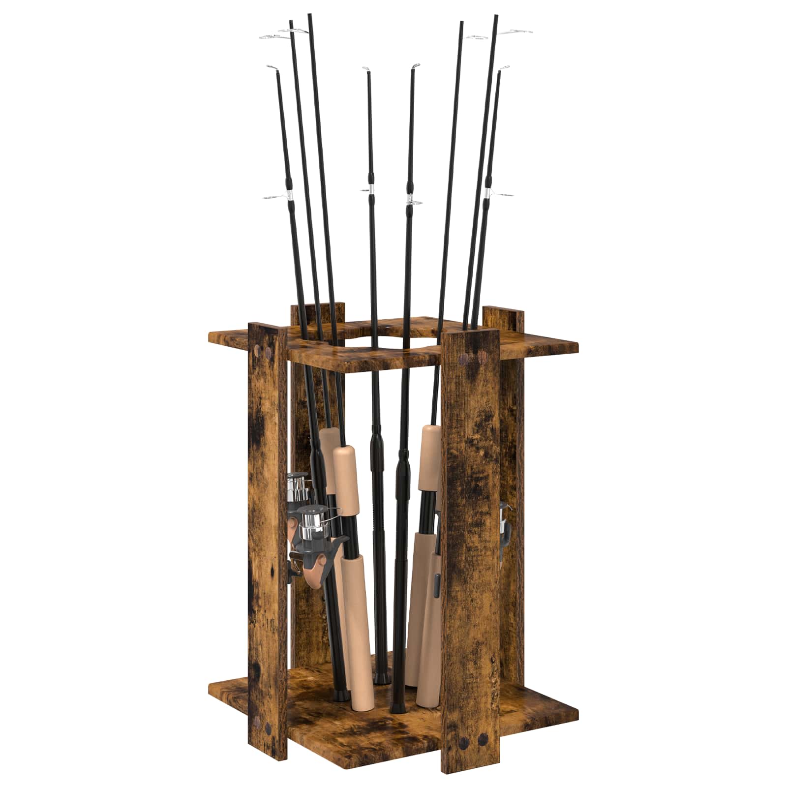Biljartkeu standaard Bewerkt hout 42 x 43 x 60 cm Gerookt eiken