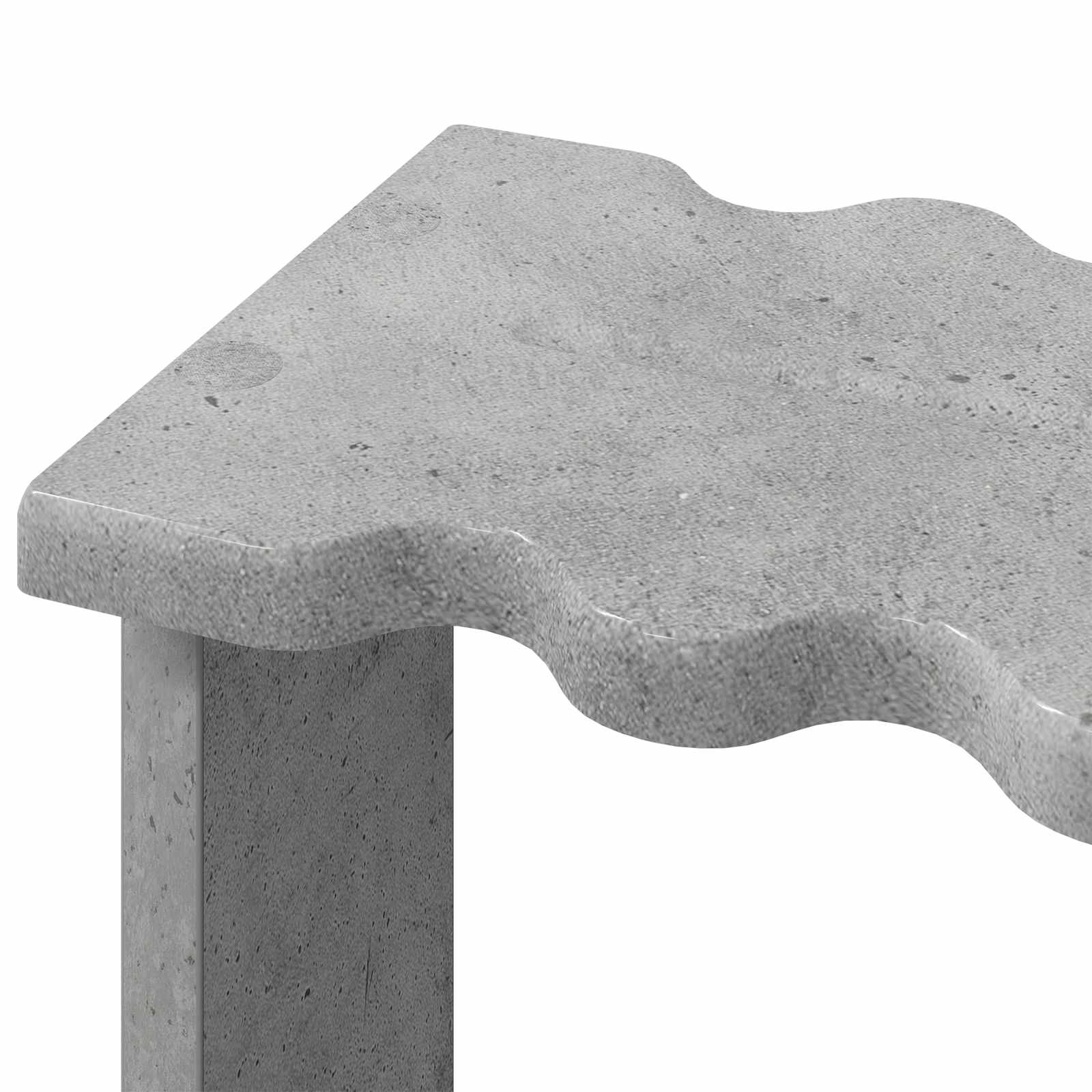 Biljartkeu standaard Bewerkt hout 60 x 35 x 60 cm Betongrijs