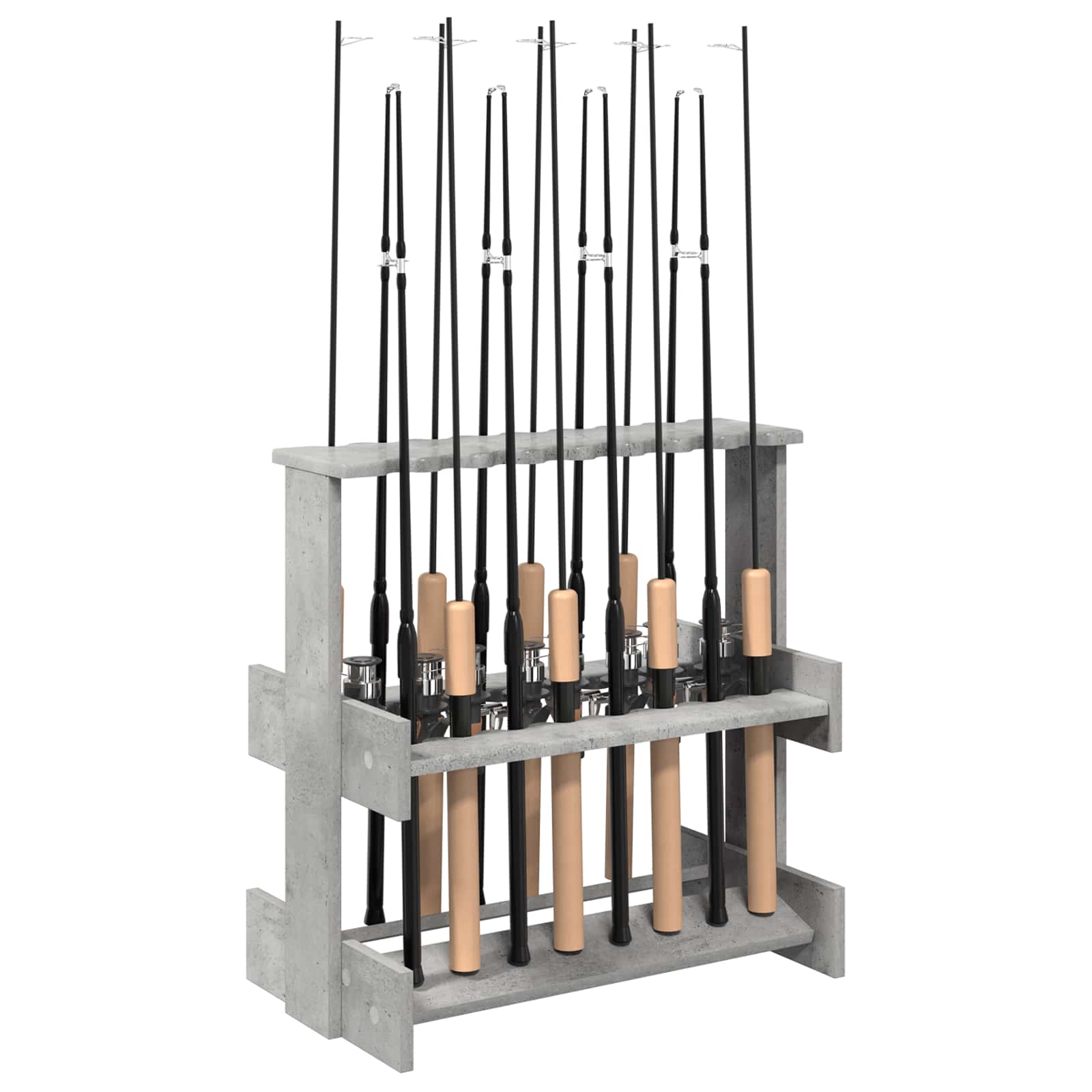 Biljartkeu standaard Bewerkt hout 60 x 35 x 60 cm Betongrijs
