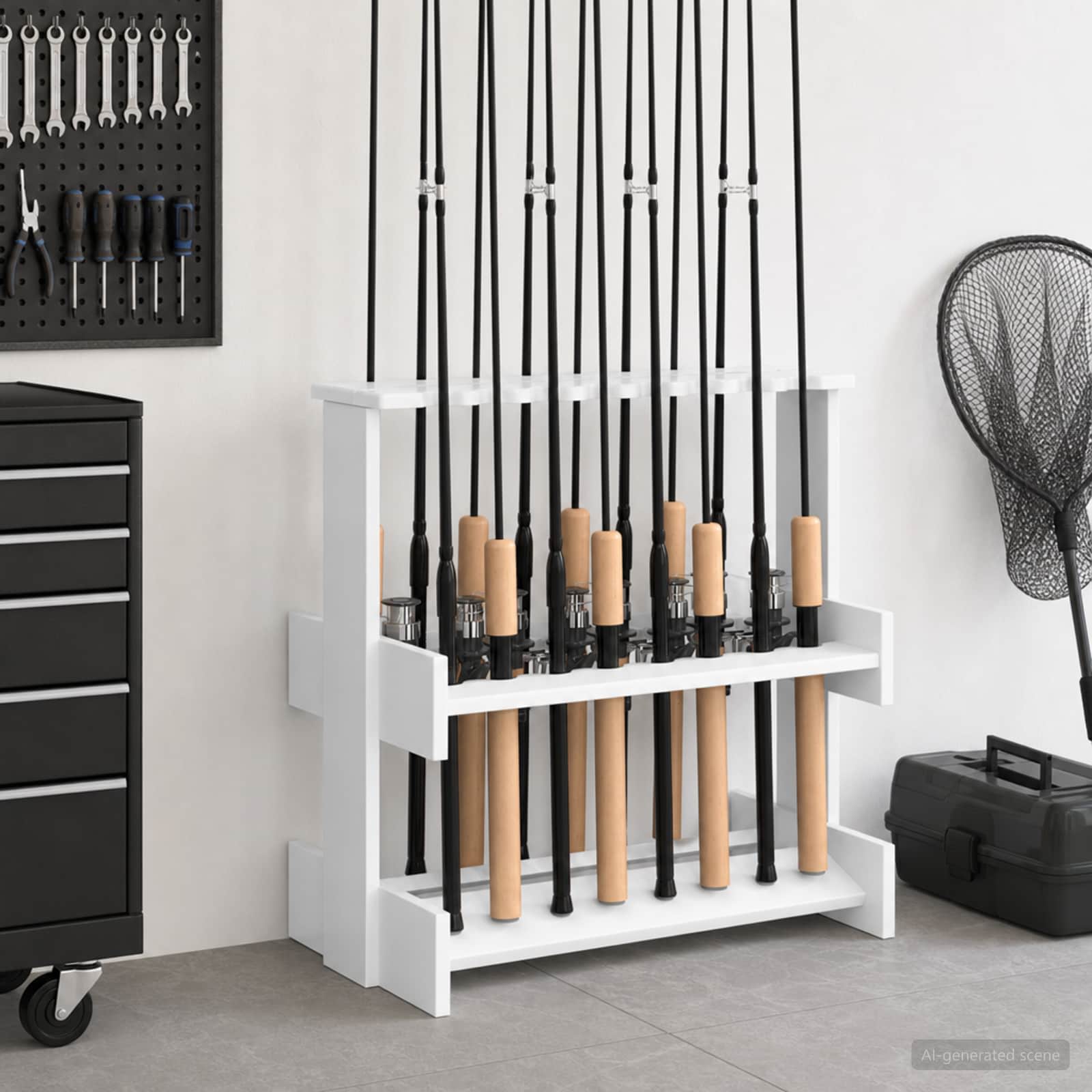 Biljartkeu standaard Bewerkt hout 60 x 35 x 60 cm Glanzend Wit