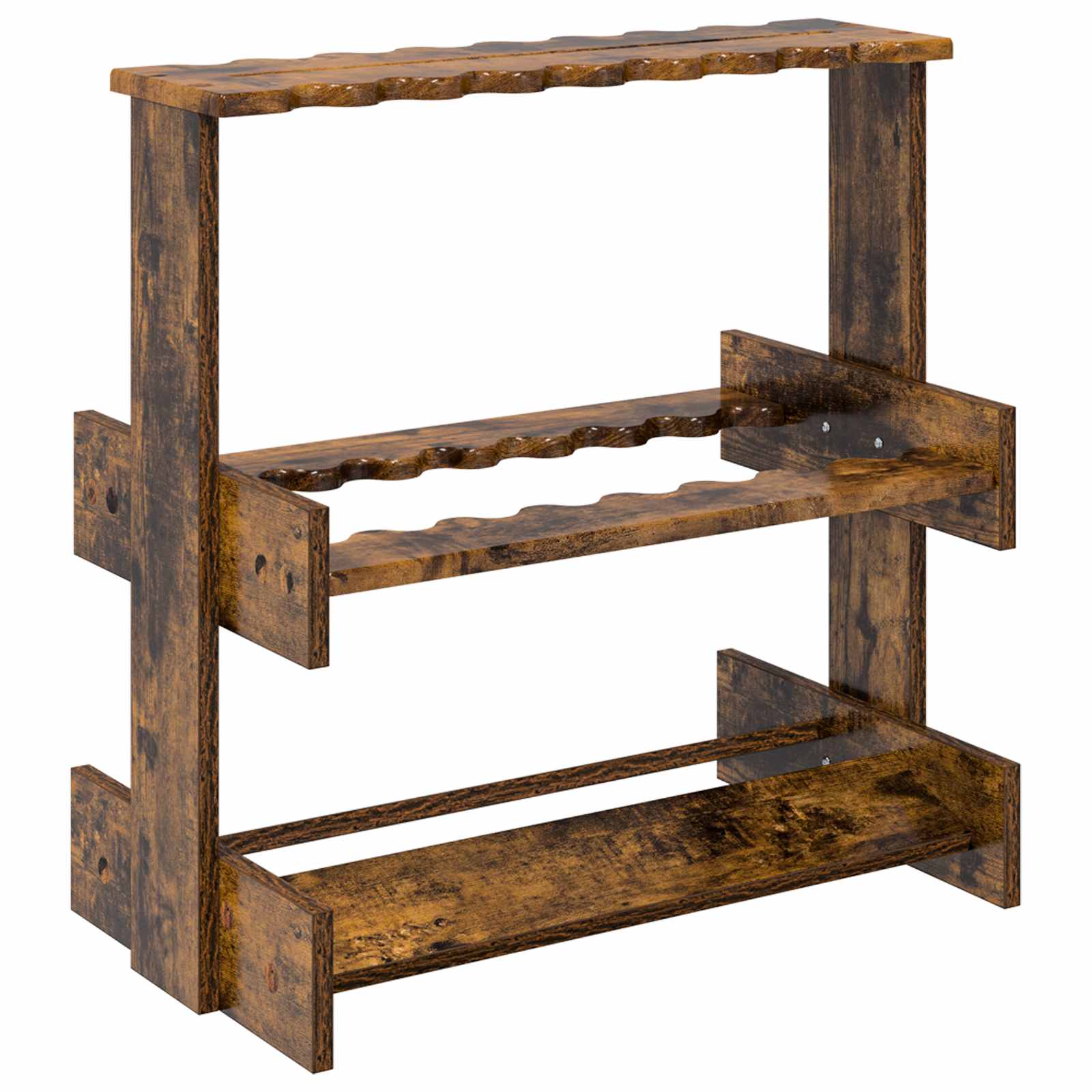 Biljartkeu standaard Bewerkt hout 60 x 35 x 60 cm Gerookt eiken