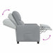 Relaxfauteuil Lichtgrijs Stof