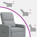 Relaxfauteuil Lichtgrijs Stof