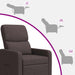 Relaxfauteuil Donkerbruin Stof