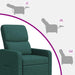 Relaxfauteuil Donkergroen Stof