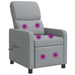 Massage Recliner Lichtgrijs Stof