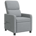 Massage Recliner Lichtgrijs Stof