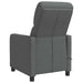 Massage Recliner Donkergrijs Stof